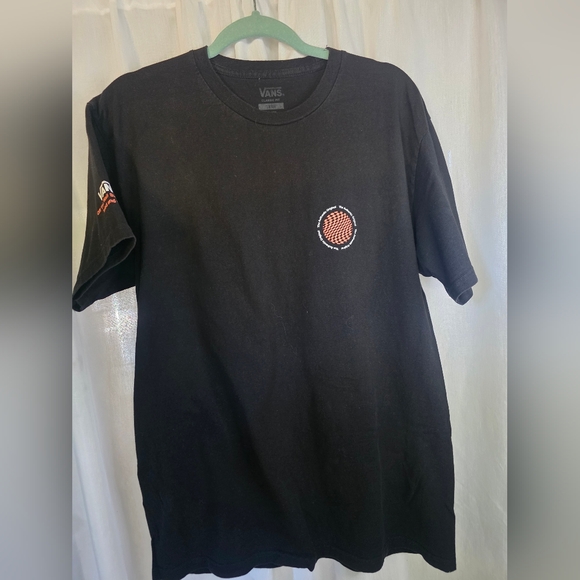 Vans Other - Vans Classic Black T-Shirt 'Off The Wall' Checkerboard Graphic Men's Size Large